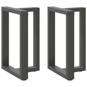 [4013054] Nogi do stołu jadalnego w kształcie litery T 2 szt. Antracyt 60x35x(72-73) cm Stal