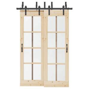 [3295719] System do montażu drzwi przesuwnych, 152,5 cm, stal, czarny
