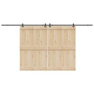[3295792] System do montażu drzwi przesuwnych, 305 cm, stal, czarny