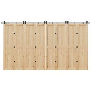 [3295802] System do montażu drzwi przesuwnych, 400 cm, stal, czarny