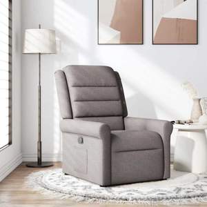 [4015643] Fotel rozkładany, kolor taupe, obity tkaniną