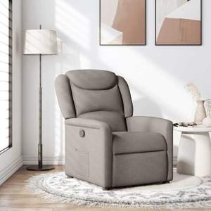 [4015603] Fotel rozkładany, kolor taupe, obity tkaniną