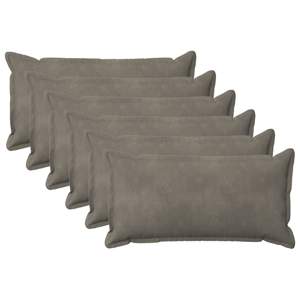 [918080] Poszewka na poduszkę 6 pcs HOUTEN jasnoszary 40 x 80 cm Welur