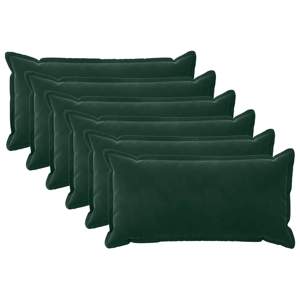 [918086] Poszewka na poduszkę 6 pcs HOUTEN Ciemnozielony 40 x 80 cm