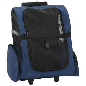 [42007371] Wózek dla zwierząt 3 w 1 Design Niebieski 48x32x(57-106) cm Tkanina Oxford