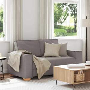 [4104976] Sofa 2-osobowa Taupe 160x78x84 cm Tkanina