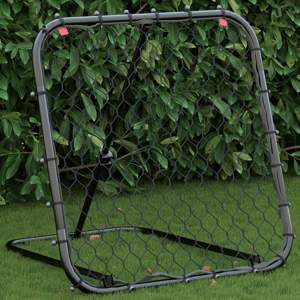 [4007968] Rebounder do piłki nożnej, regulowany, czarny, 84x73x60-80 cm