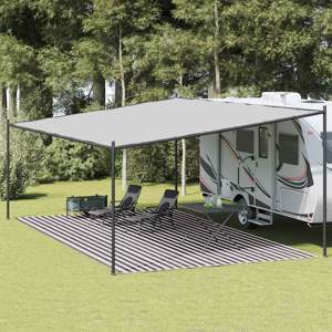 [310835] Wykładzina do namiotu, antracytowo-biała, 400x800 cm, HDPE