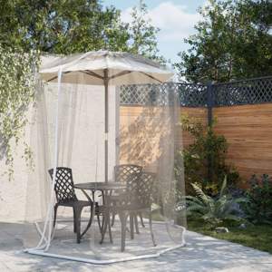 [4010041] Moskitiera pod parasol, biała, Φ330x250 cm