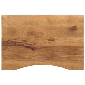 [370215] Blat biurka, z wycięciem, 90x60x2,5 cm, surowe drewno mango