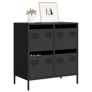 [851256] Szafka, czarna, 68x39x73,5 cm, stal walcowana na zimno