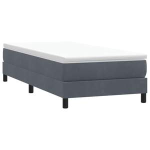 [3315802] Łóżko typu Box Spring bez materaca Ciemnoszary 80x210cm Aksamit