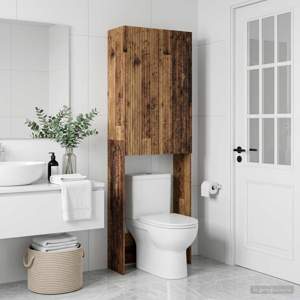 [896703] Szafka toaletowa ARNHEM Stare drewno 66 x 25,5 x 190 cm