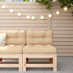 [825611] Ogrodowa sofa środkowa, lite drewno sosnowe