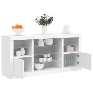 [3209086] Szafka z oświetleniem LED, biała, 142,5x37x67 cm