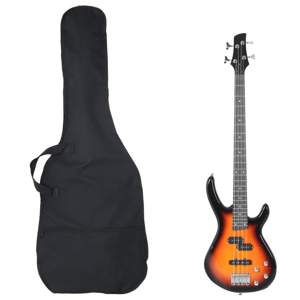 [70183] Gitara basowa dla początkujących, z torbą, brązowa, 4/4, 46"