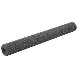 [143293] Ogrodzenie z siatki, stal i PVC, 25x1,2 m, szare