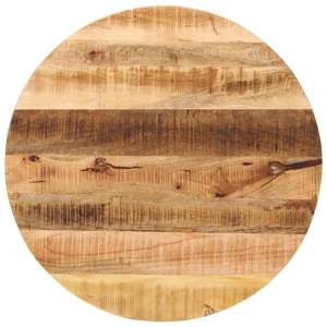 [370014] Blat stołu, Ø 80x3,8 cm, okrągły, surowe lite drewno mango